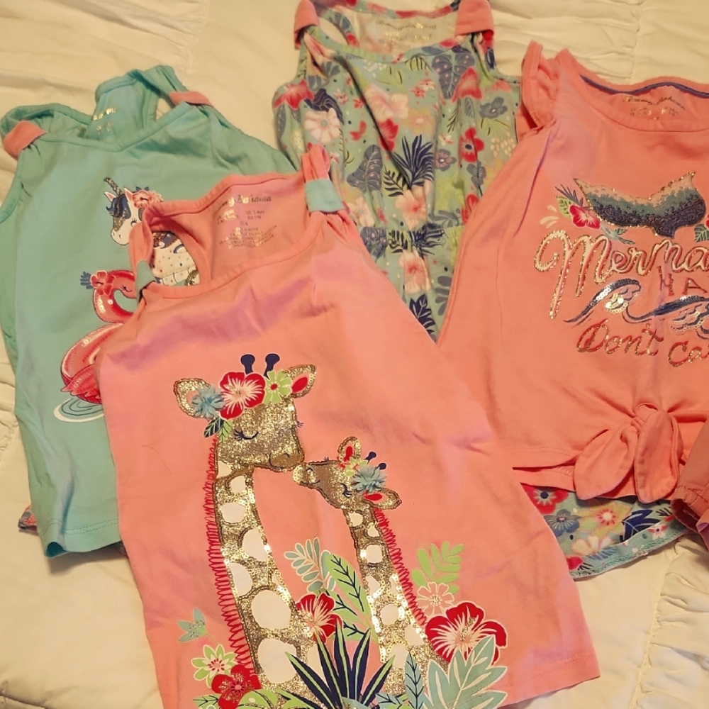 Set Of Girls Summer Tanks, Dress And Shorts. Tommy Bahama And Cat & Jack